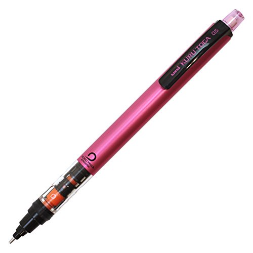 Uni mechanical pencil kurutoga pipe slide model 0. 5mm, pink body...