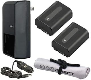 High Capacity Batteries (2 Units) Compatible with Sony DSC-HX200V + AC/DC Charger