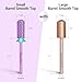 MelodySusie Safety Nail Drill Bits, 3/32'' Smooth Round Top Small Barrel Carbide Bits, Fast Remove Acrylic or Hard Gel for Manicure Pedicure Salon Professional or Beginner, Purple, Coarse
