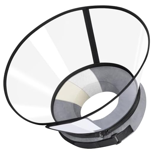 Halskrause Hund Weich, Hundekragen Leckschutz mit Schaumstoffkern, Alternativen zu Aufblasbaren Halskragen Hund, Transparent Halskrausen für Hunde, Postoperativer Schutzkragen Hunde (Grau, Size 4)