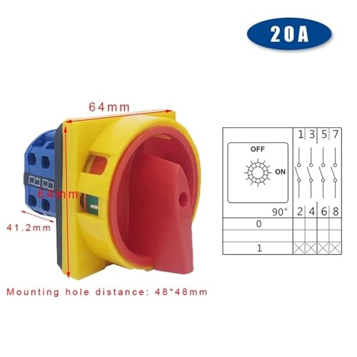 Interrupteur à came rotatif 690V 20A avec cadenas pour sécurité machine - 2