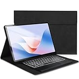 Keyboard Case for Samsung Galaxy Tab S11 Ultra 14.6inch - 7 Colors Backlit Magnetic Trackpad Keyboard, S Pen Holder, Premium PU Leather Cover with Auto Sleep/Wake,Black