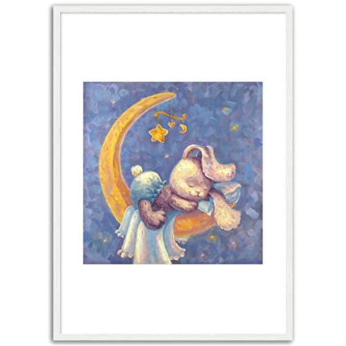 Lapin endormi art mural enfant pour une chambre cocooning paisible - 2