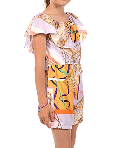 KMISSO Kinder Mädchen Jumpsuit Overall Carmenkragen 30348 Lila...