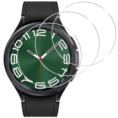 Seninhi�y3���Z�b�g-�� �i���z�Ή� Galaxy Watch 6 Classic 47mm �t�C���� Galaxy Watch 6 Classic 47mm �K���X�t�B���� �ی�t�B���� ��ʕی�V�[�g �t���V�[�� �J�o�[ �t���ی� �\�t�g 3D�J