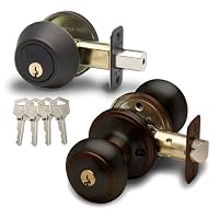 Copper Creek CKDB141TB Maçaneta colonial com chave igual com