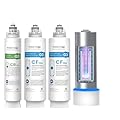Waterdrop G3 Replacement Filter and LED UV? Ultr?violët Water Filter, Pack of 2 WD-G3-CF Filters and 1 WD-G3-CB Filter, Replacement for WD-G3-W-BUNDLE