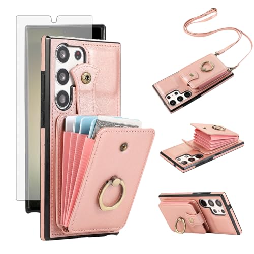 Housse portefeuille Samsung S24 Ultra or rose, le cadeau idéal pour elle
