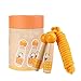 Produktbild Windtor Kinder Sport Springseil Niedlich Tier Holz Spielzeug Griff Sprungseil mit Aufbewahrungsbox Sport Spielzeug Übungskörper verstellbar Springen Seil 3 m Orange Giraffe