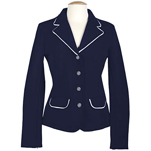 Avon Equine Hochwertige und bequeme Showjacken für Mädchen und Damen, Wettkampfjacken, Reitjacken, navy, 34