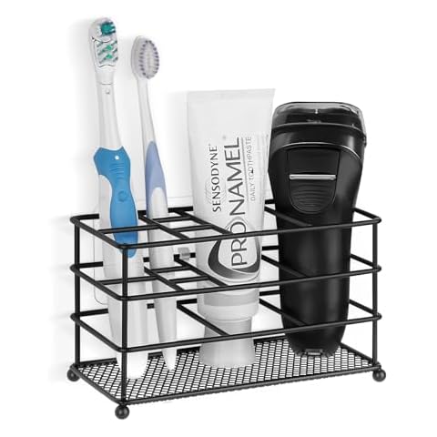 Linkidea Wall Mounted Toothbrush Holder with 7 Slots Cover