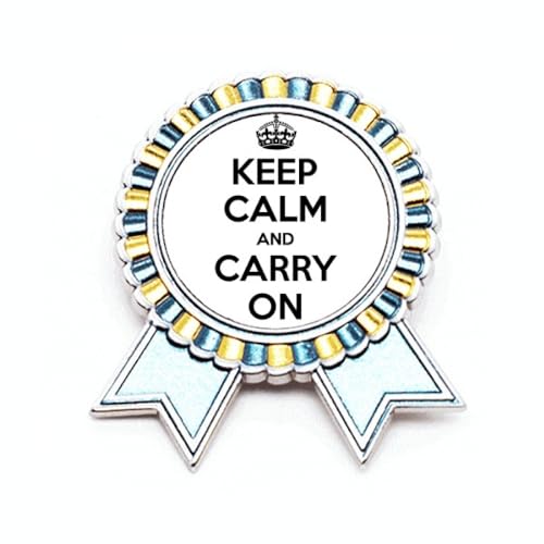 Broche Keep Calm métal noir un accessoire idéal au quotidien