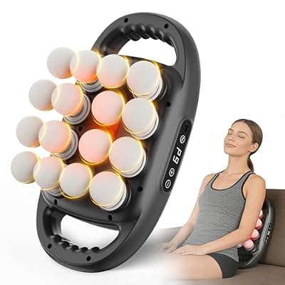 16 Head Massage Gun Set, Deep Tissue Percussion Massager with 9 Modes & 9 Intensities, Pain Relief, Portable & Quiet, Massage Tools for Back, Shoulders, Legs, Foot, Full Body Muscle Relaxation