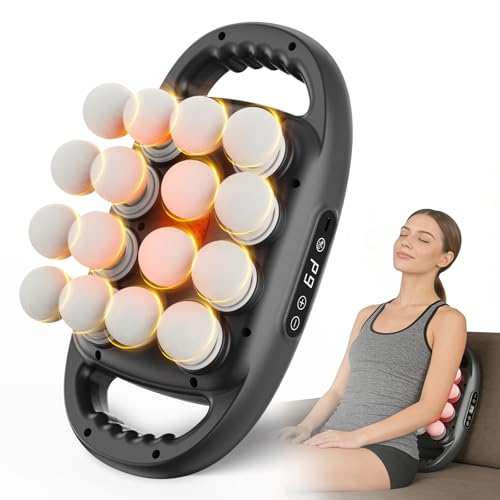 16 Head Massage Gun Deep Tissue Percussion Massager for Athlete with 9 Modes & 9 Speeds Portable & Quiet Handheld Electric Muscle Massager for Back Neck and Shoulder