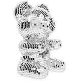 Placement facile : cet ours décoratif compact se pose sans effort sur les tables, les étagères ou les bureaux, et fait également office de centre de table disco réfléchissant pour toute fête ou espace de travail. ours disco mignon, ours en verre festif