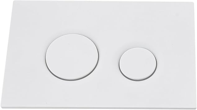 Dual Flush Actuator Plate for TOTO YT930 In-Wall Tank White | Rectangular plastic push plate with round dual flush buttons 9.53 x 6.3 inches. Fits TOTO DuoFit WT171M/WT172M/WT173M.