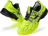 BRONAX Turnschuhe Herren Jungen Sportschuhe Sneaker Gym Schuhe Jungs Joggingschuhe Hallenschuhe Tennisschuhe Laufschuhe Freizeitschuhe Trailrunning rutschfest Athletic Leichte Outdoor Grün gr 38 EU