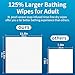 125% Larger No Rinse Bathing Wipes for Adults, Soap Infused, Rinse Free Bath Wipes Dry Body Wipe. Disposable Shower Wipe for Elderly, Camping, Hiking, GYM & Travel Post Surgery Must Haves (25 Pack)