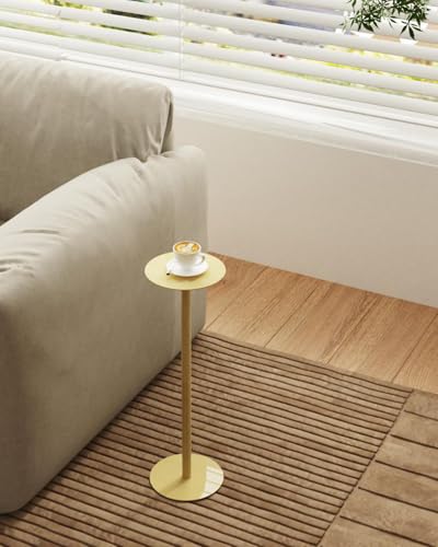 image for KJGKK Drink Table, Small Pedestal Side Table, Round Cocktail Table, Ci