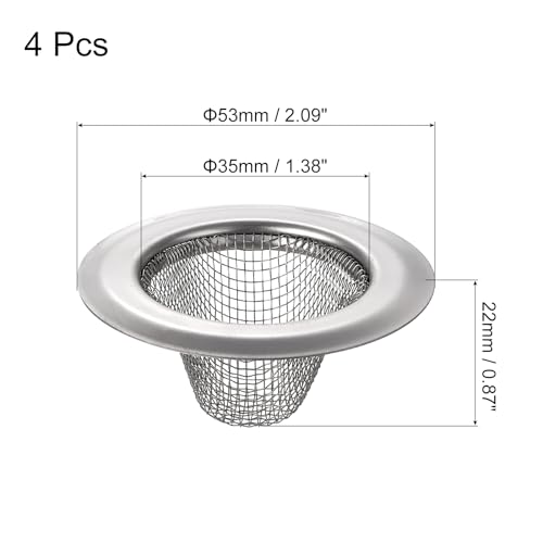 uxcell Set 4 coladores para fregadero cocina acero inox miniatura 2