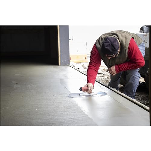 Marshalltown Poolkelle mit DuraSoft Griff, aus Carbonstahl, Kelle für Boden und Beton, Grösse der Kelle: 406x114 mm