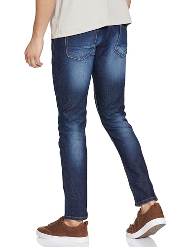 Image of The Indian Garage Co Men Slim Fit Solid Mid-Rise Stretchable Jeans