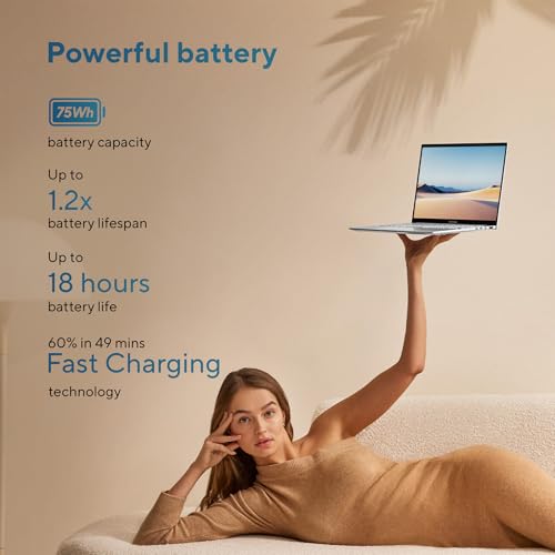 Image of ASUS Zenbook 14 OLED 2025 Laptop, 14 inch 3K 120Hz Touchscreen Display, Intel Core Ultra 9 285H, 32GB RAM, 1TB SSD, WiFi 7, Thunderbolt 4, Backlit Keyboard, Win 11 Pro, w /Mytrix Accessory Lifetime Office