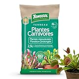 Terreau pour Plantes Carnivores 2,5L TONUSOL – Substrat Acide pH 5,5, Convient Dionée, Drosera, Népenthès, Sarracenia et Grassette, Utilisable en Agriculture Biologique, Fabriqué en France