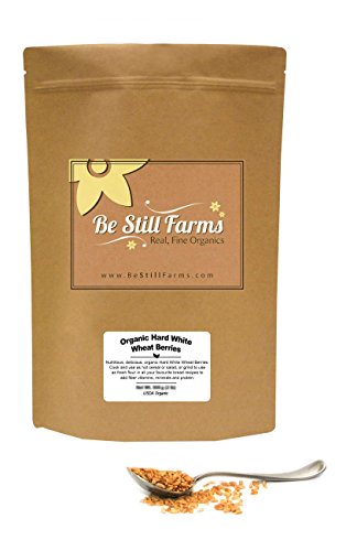 Be Still Farms Organic Hard White Wheat Berries (5lb) Ideal for White Wheat Bread - Berry Grain in Wheat Bulk - Non-GMO Hard White Berries Bulk - Vegan White Berries - Healthy Diet Berries