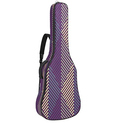 Housse guitare acoustique rembourrée et étanche à motif requins avec grand rangement