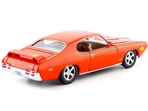 1969 Pontiac GTO, Naranja, escala 1:24 modelo diecast miniatura 4