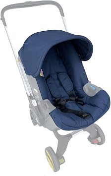 Stroller Changing Kit Clothes, Canopy Cover, Seat Cushion Compatible with Doona Car Seat Stroller Navy Blue