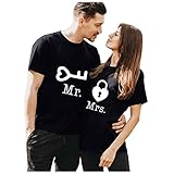 Mr und Mrs - Partner T-Shirt Damen und Herren Paar Shirt für Verliebte Paar T-Shirt Partnergeschenke bestes Geburtstagsgeschenk Partner Look Paar Geschenke Valentinstagsgeschenk Geschenke für Frauen