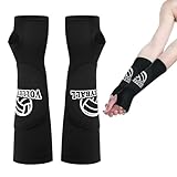 1 Paar Volleyball Armschoner,Volleyball Zubehör,Armsleeves Volleyball,Arm Sleeve,Volleyball Unterarmschutz Zubehör Für Sport Armstulpen,Mit Anti-Rutsch Schutzpolster Und Daumenloch Für Kinder Train