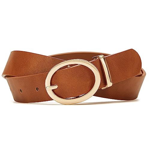 Earnda Womens Belts for Jeans Faux Leather Strap