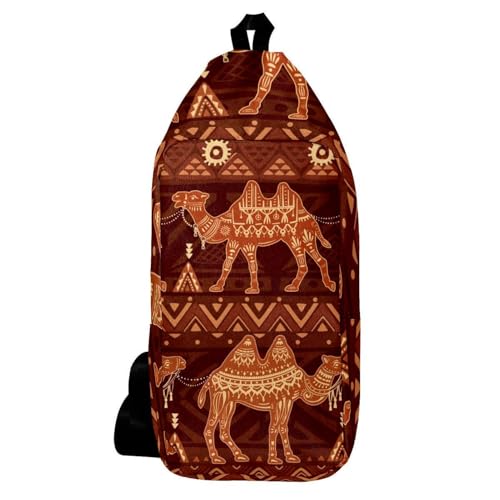 Sac à dos pour homme et femme égyptien ethnique multicolore de randonnée et voyage