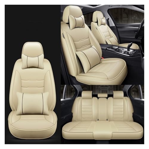 Housse de siège de voiture beige pour A3 Limousine et Sportback protège contre taches et usure 5 places