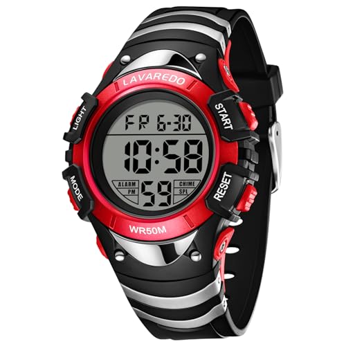 caprock Montre Enfant Garçon Fille,Montre Digitale enfant pour Alarme/Minuterie/Affichage de l'heure/Affichage de la date,étanche Montre-bracelet numérique...
