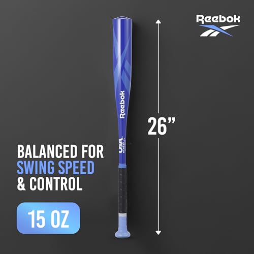 Reebok - T Ball Bat, 26-Inch Aluminum Bat for Kids & Youth, Baseball Bat for Practice, Training, and Beginners (Blue) by Reebok - Image 2