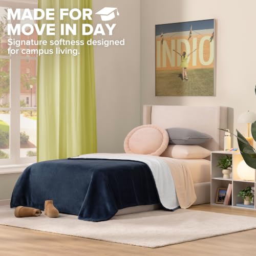 UGG Nita Twin Blanket, Reversible Plush Fleece, 66" x 90", Blue - image 2