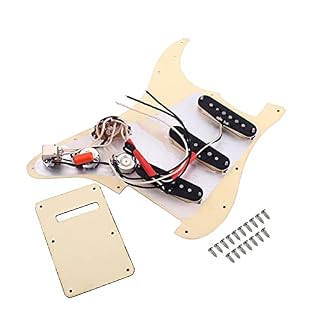 WNWN Alnico V Préwired-chargé SSS Choix De PickGuard pour La Guitare Strat Pickguard chargé - Les Beatles, Paul McCartney, John Lennon, RIngo Starr, George Harrison WNWN Alnico V Préwired-chargé SSS Choix De PickGuard pour La Guitare Strat Pickguard chargé – Image 5