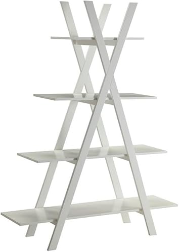 Miniatura 8 de Convenience Concepts Oxford - Estantería de 4 niveles con marco A de 4 niveles para sala de estar, habitación familiar, estantería en forma de X