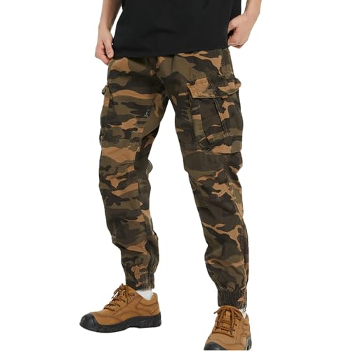 Genérico Pantalones De Trabajo Hombre Múltiples Bolsillos Deportes Jogging Pantalon Confortable Tamaño Grande Bolsillo Fitness Pantalones