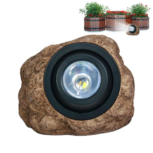 Lampe Solaire De Paysage En Pierre – Luminaire En Galets Résistant Aux Intempéries, Allumage Et Extinction Automatiques, Accent De Jardin | Marqueur De...