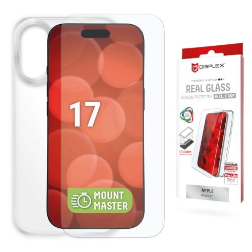 Schutzglas + Schutzhülle für iPhone 17 (10H), MountMaster, 360° Schutz