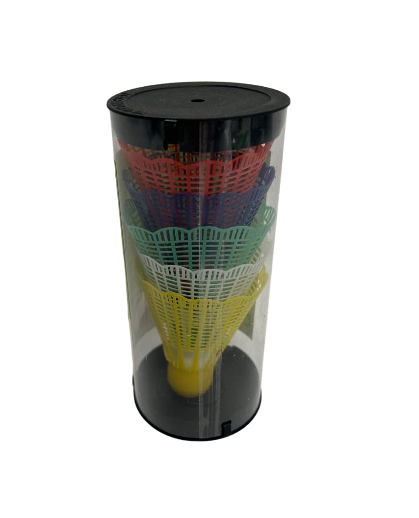 Volani da Badminton confezione da 5 Volano Volani da BAdminton Lattina da 5 Pezzi Volani da Badminton in Plastica Colorata Palline Volano Portatili Set Palline per Badminton Bambini e Adulti