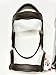 AMAZING HORSE STUFF Sidepull Bitless Bridle with Designer Hand Carving On Brow & Noseband Curved Shaped Brown (Full, Cob, Pony) (Cob)