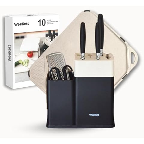WEEKETT 10-Piece Knife Set with Block Cover