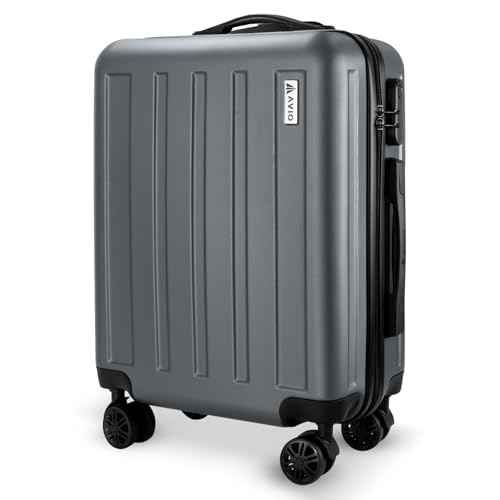 AVIO Jett Cabin Suitcase 55x40x20cm - Lightweight Double-Wheel Luggage Bag w/Combi Lock, 2 Internal Pockets, Telescopic Handle w/ 3 Heights, Durable ABS Hard Shell RyanAir, EasyJet, British Airways