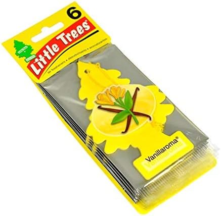 Little Trees Car Air Freshener | Hanging Paper Tree for Home or Car | Vanillaroma | 6 Pack